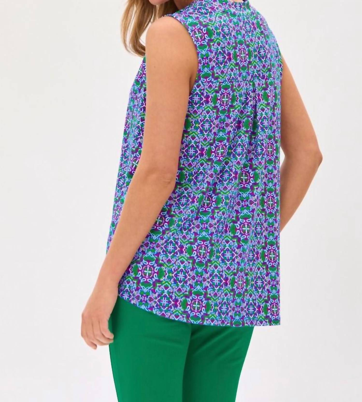 Dear Scarlett - Abstract Split Neck Tank