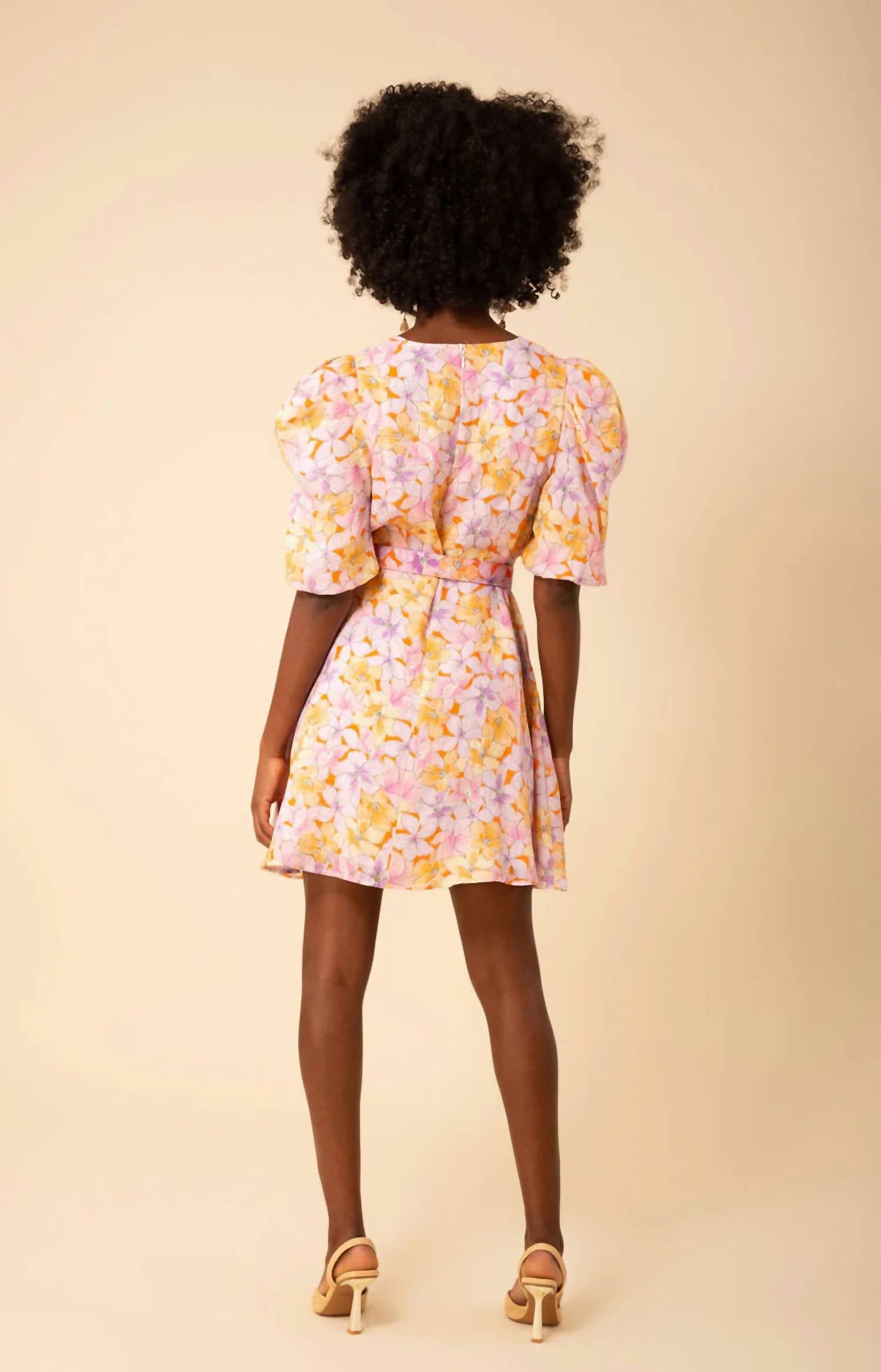 Hale Bob - Arabella Short Sleeve Linen Belted Dress