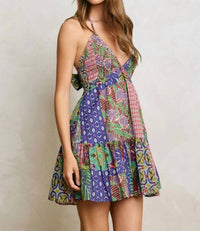 Dress Forum - Ariyah Patchwork Mini Dress