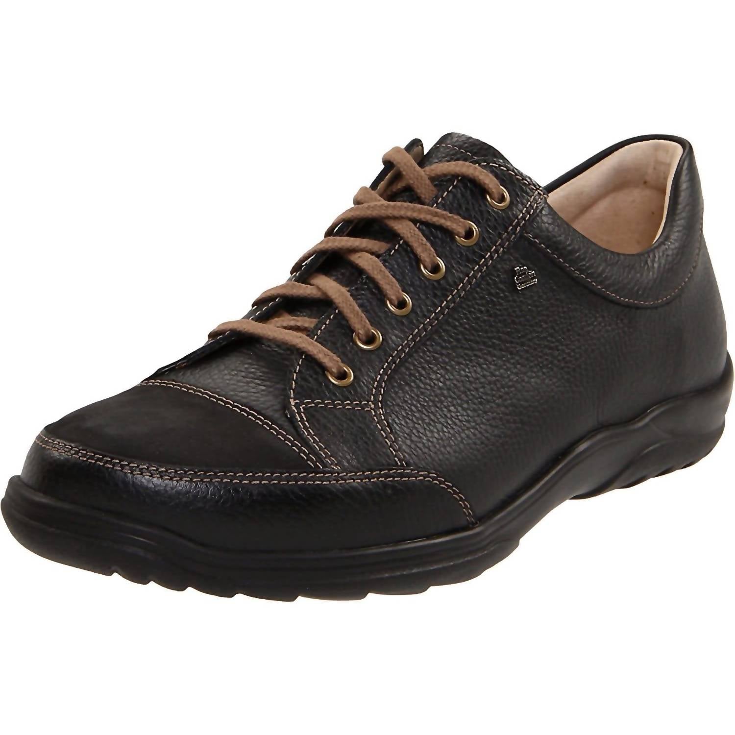 Finn Comfort Men's Alamo Leather Shoes in schwarz black bison buggy 1 - men's loafer