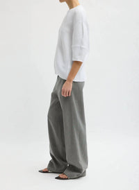 Tibi - Plisse Hinged Short Sleeve Top