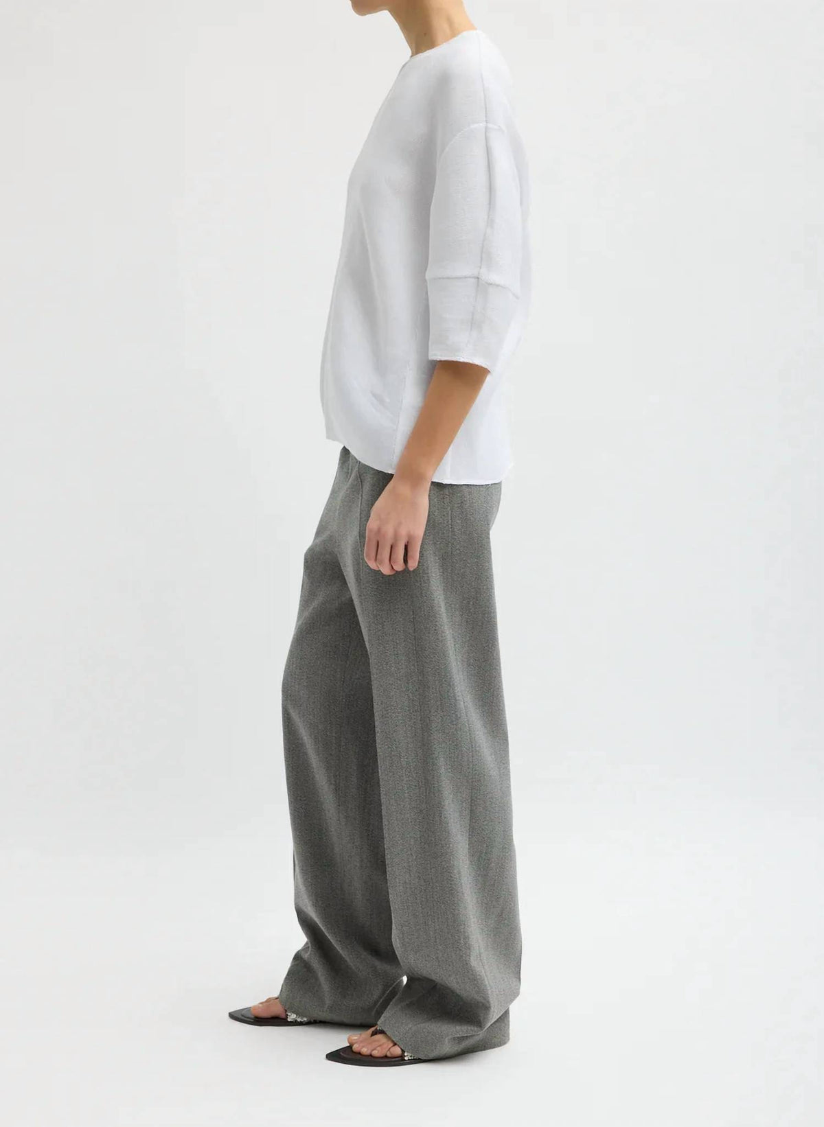 Tibi - Plisse Hinged Short Sleeve Top