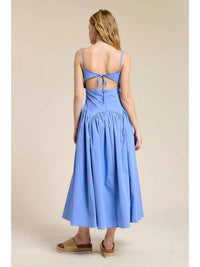 Flat White - Ocean Embroidered Midi Dress