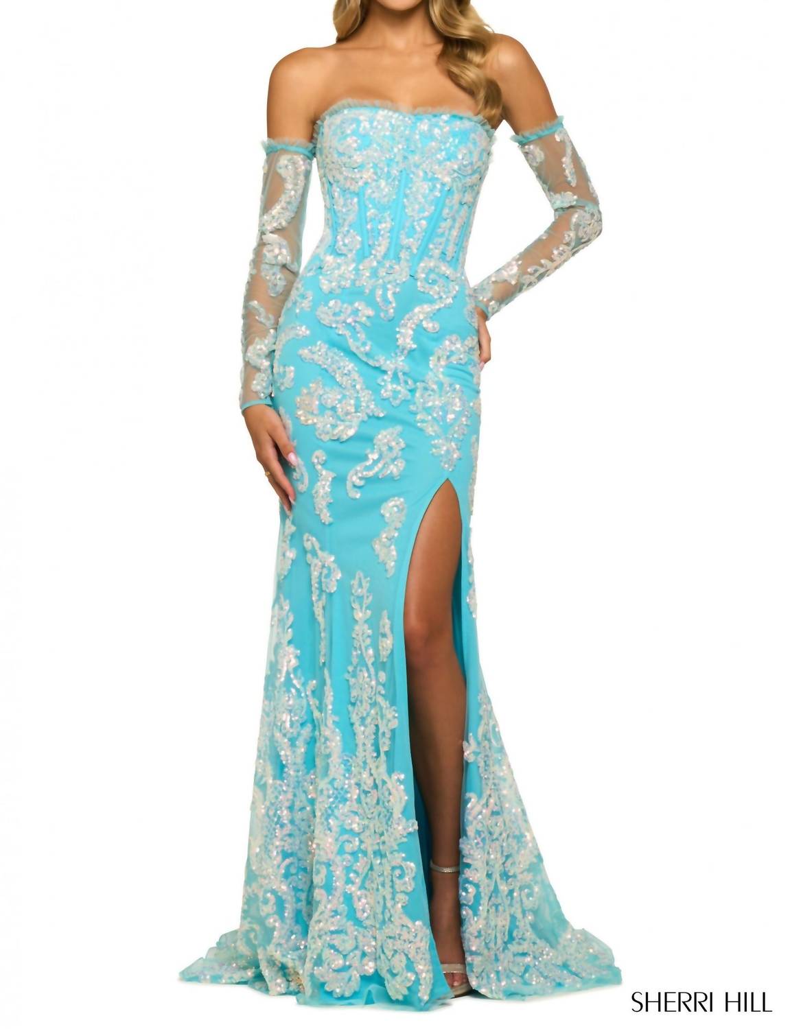 Sherri Hill - Strapless Fitted Gown