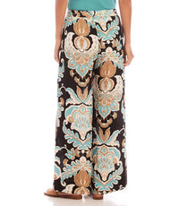Karen Kane Wryn Wide Leg Pants in damask floral print - women's pants - alternate view