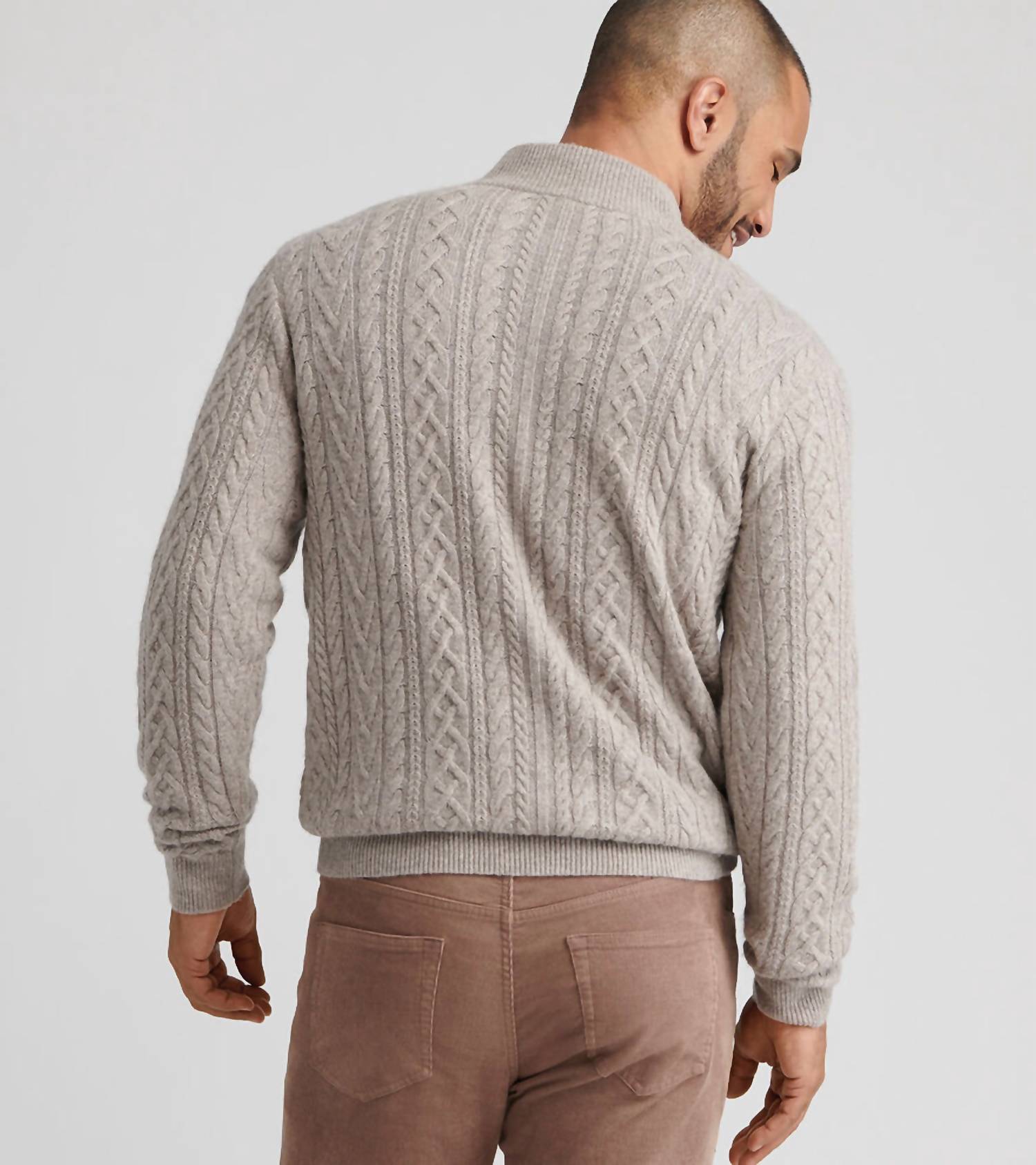 Peter Millar - Crescent Ridge Cable Quarter Zip Sweater