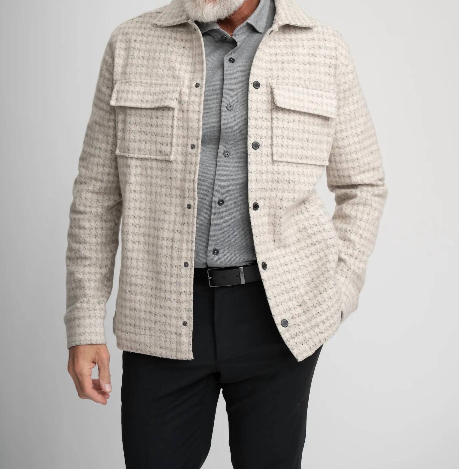 Stone Rose - Knit Houndstooth Jacket