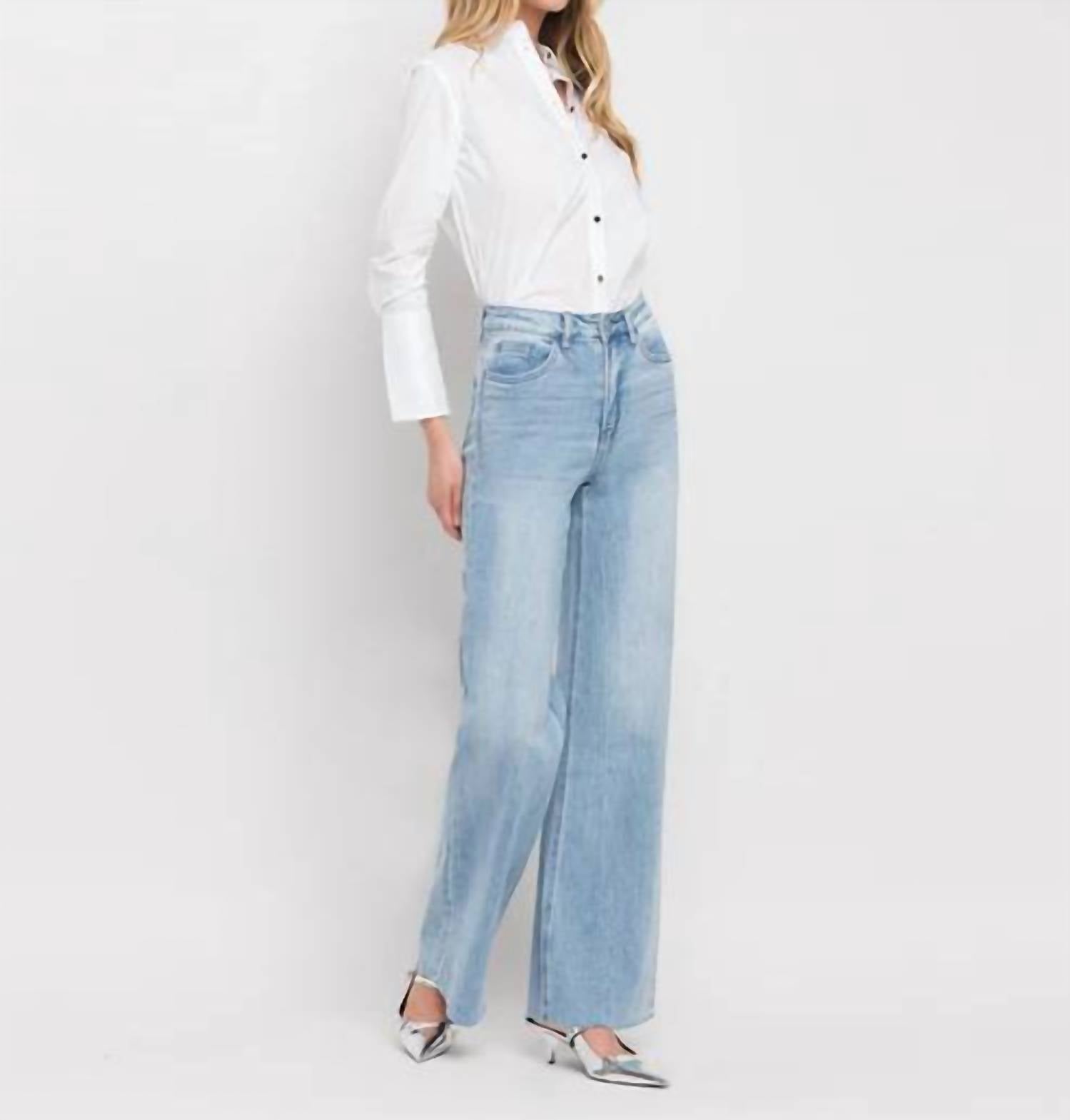 Vervet By Flying Monkey - Super High Rise Wide Leg Jean
