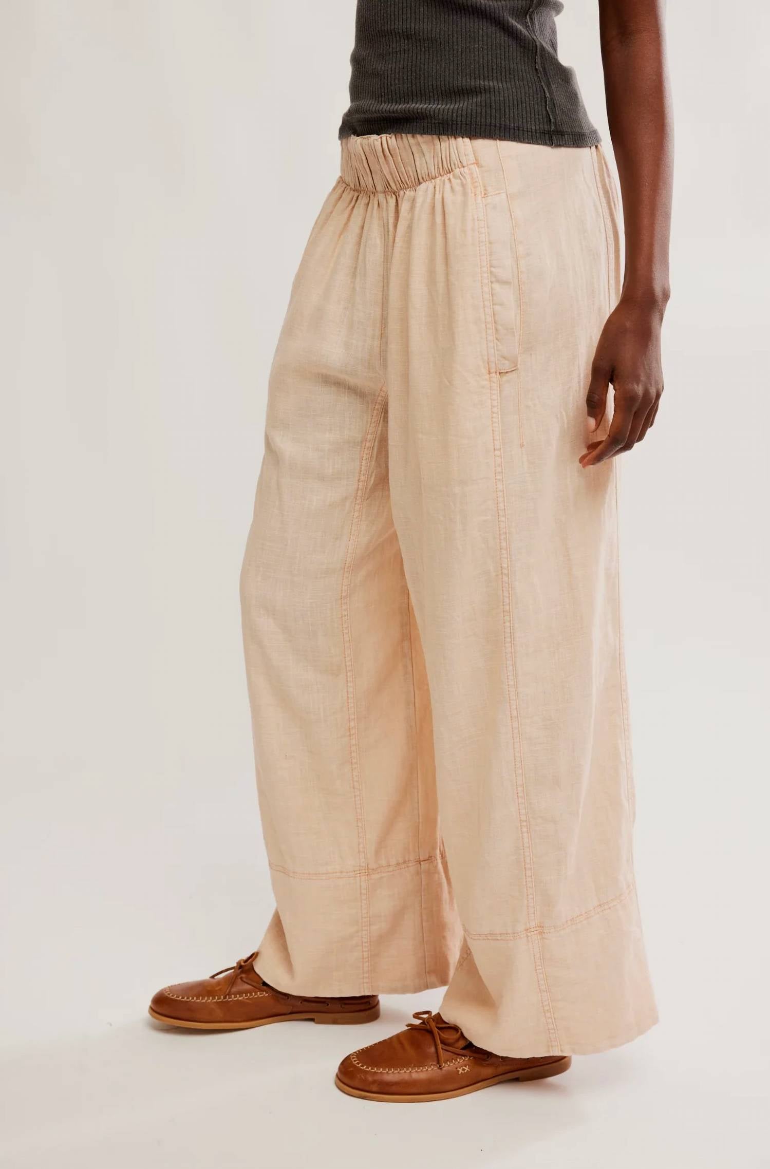 Free People - Days End Linen Pull On Pants