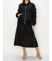 Joh Judith Bomber Jacket With Ribbons in black - women's jacket - view 4