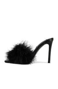 Steve Madden - Women's Spin Leather Hi Feather Heels