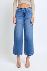 Hidden - Women's Nori Cropped Wide Leg Trouser Jeans