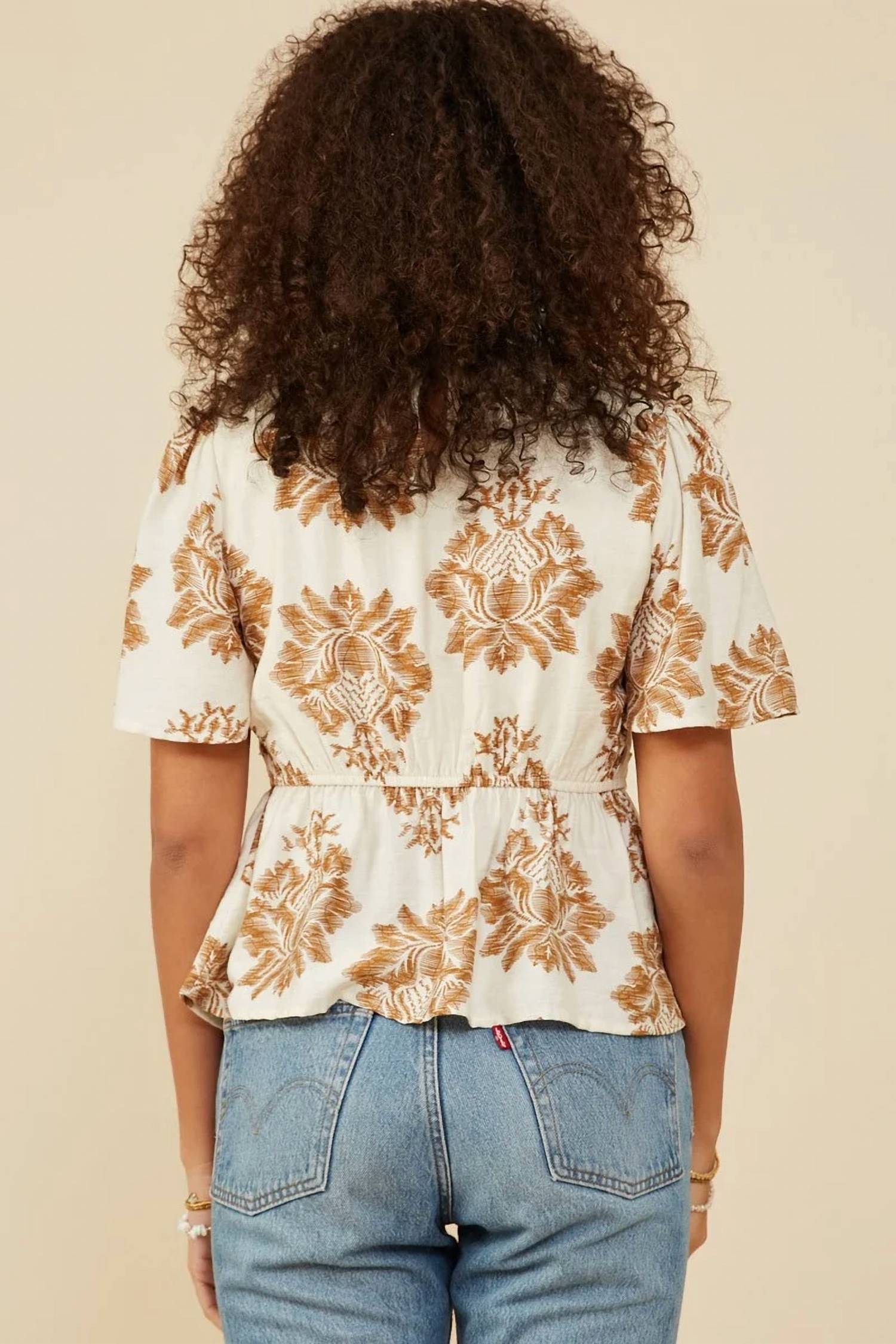 Hayden La - Women's Babydoll V-neck Blouse