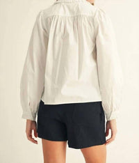 Jodifl - Ruffle Collar Button-down Top