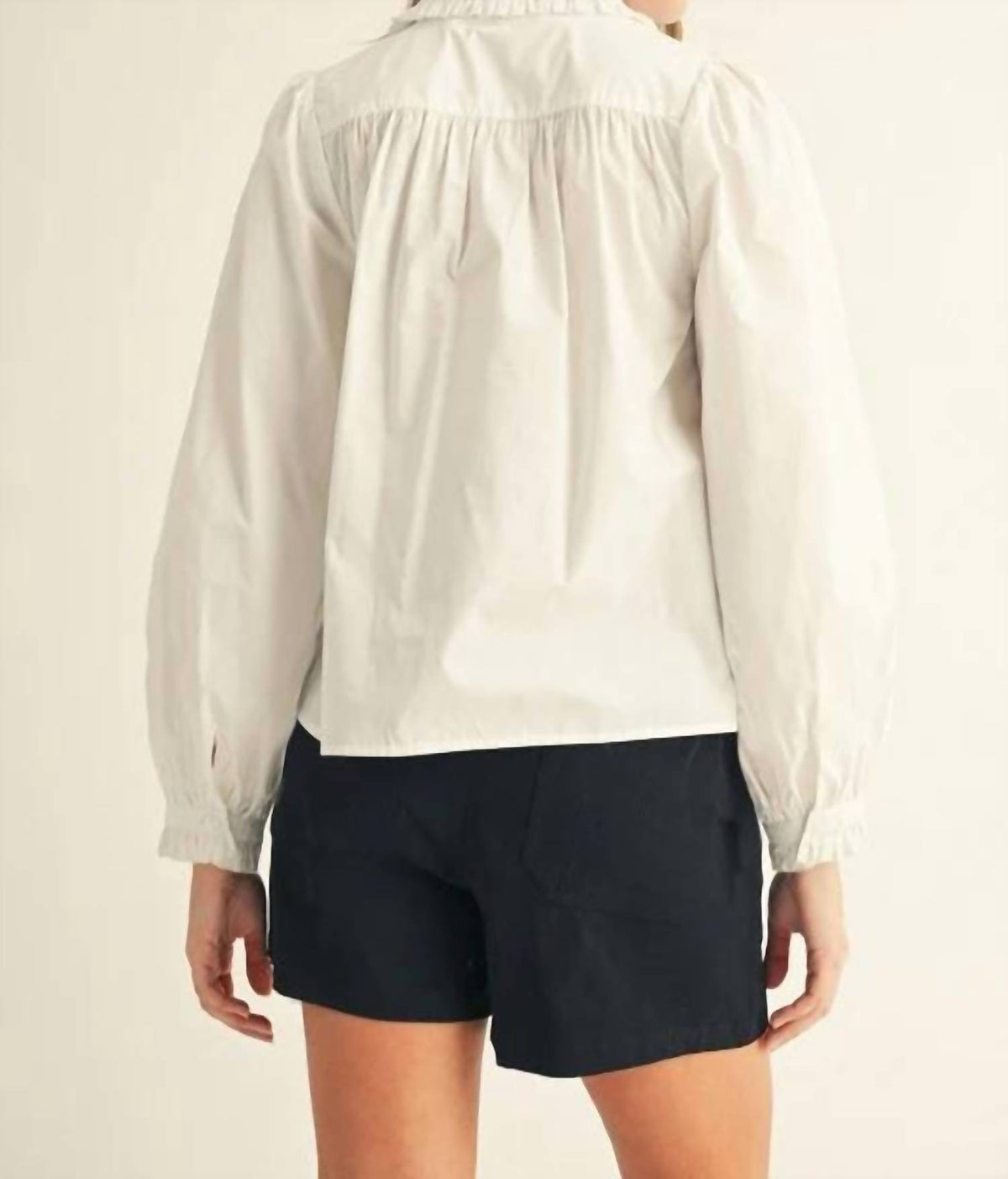 Jodifl - Ruffle Collar Button-down Top