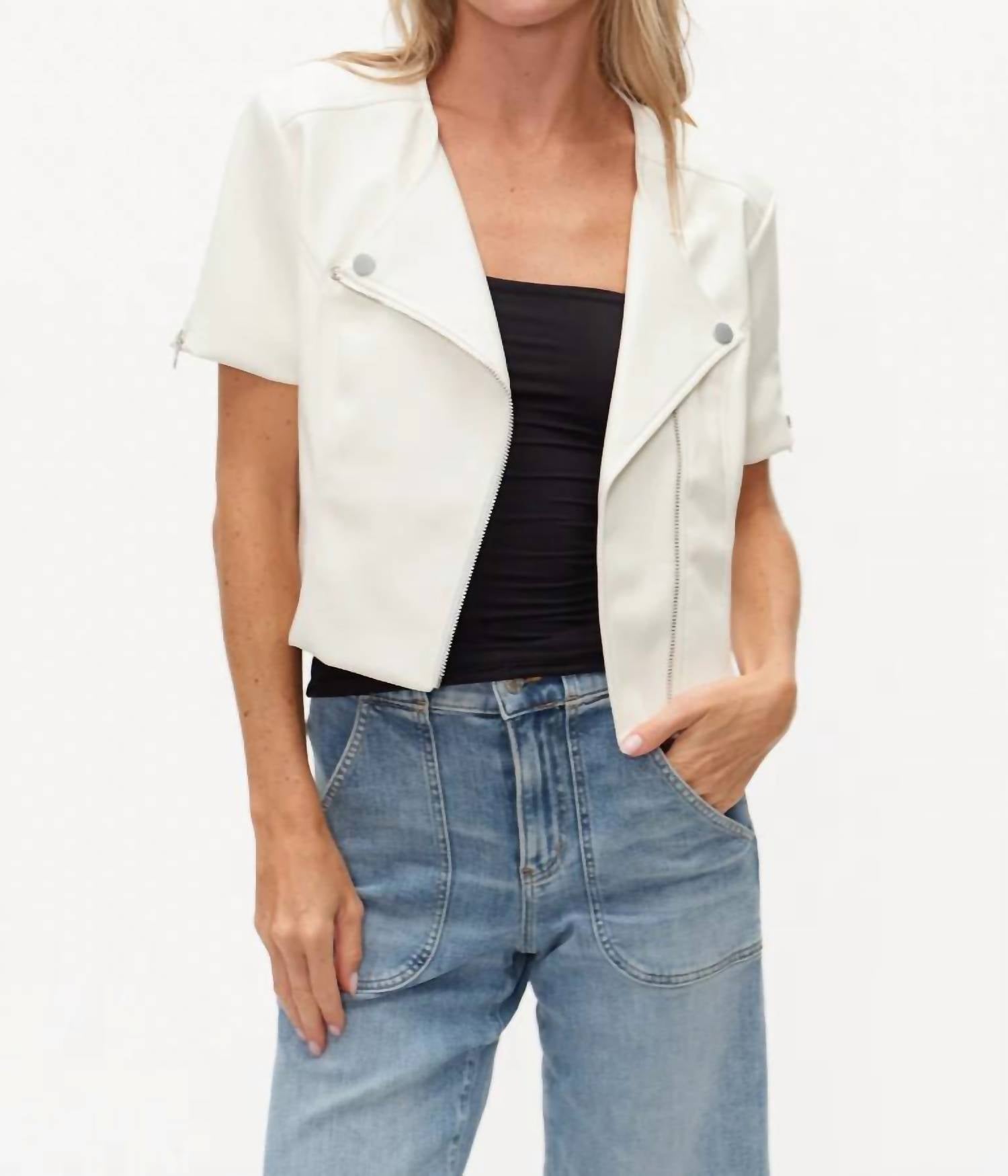 Six/Fifty - Suri Leather Moto Jacket
