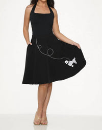 Orchid Bloom - Embroidered Poodle Skirt