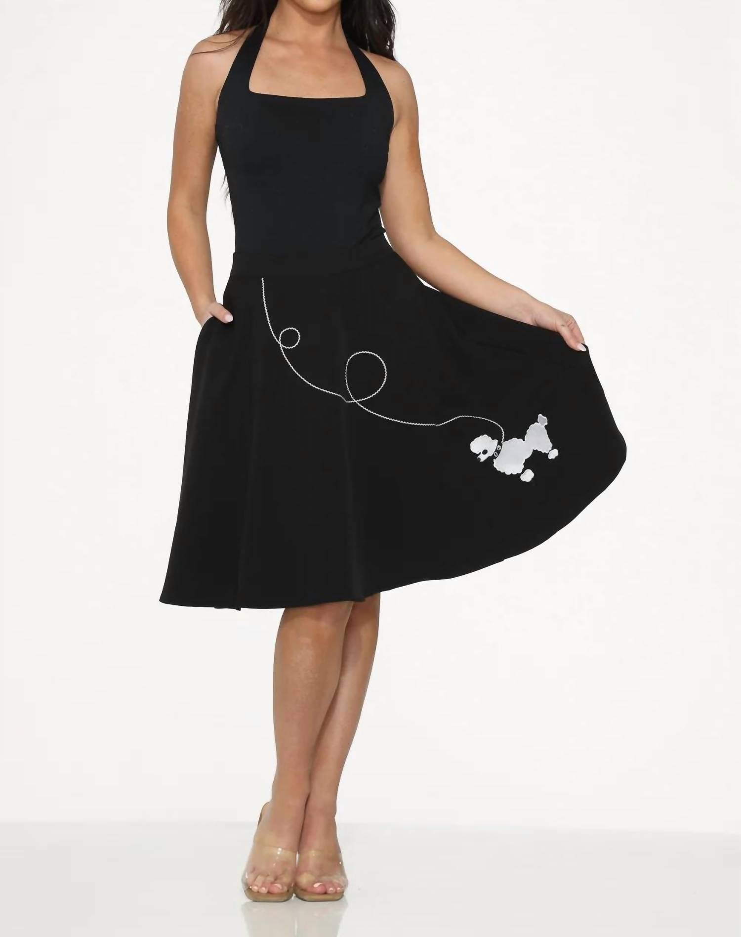 Orchid Bloom - Embroidered Poodle Skirt