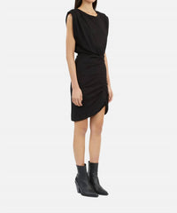 THE KOOPLES Ruched Little Dress in black - women's dress - detail view