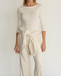 Donni. - Baby Rib Boatneck Tee