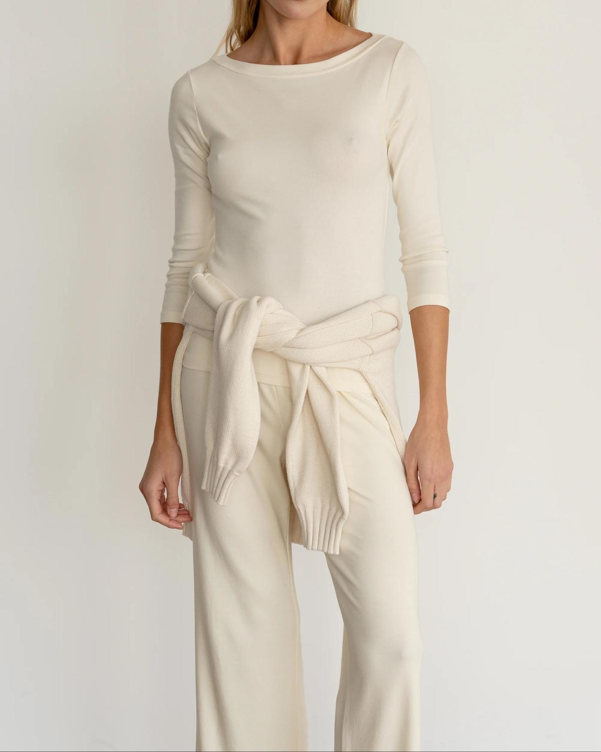 Donni. - Baby Rib Boatneck Tee