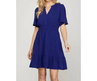 She + Sky - Ruffe Hem Mini Dress