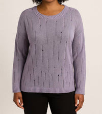 Planet By Lauren G. - Undone Boat Neck Sweater