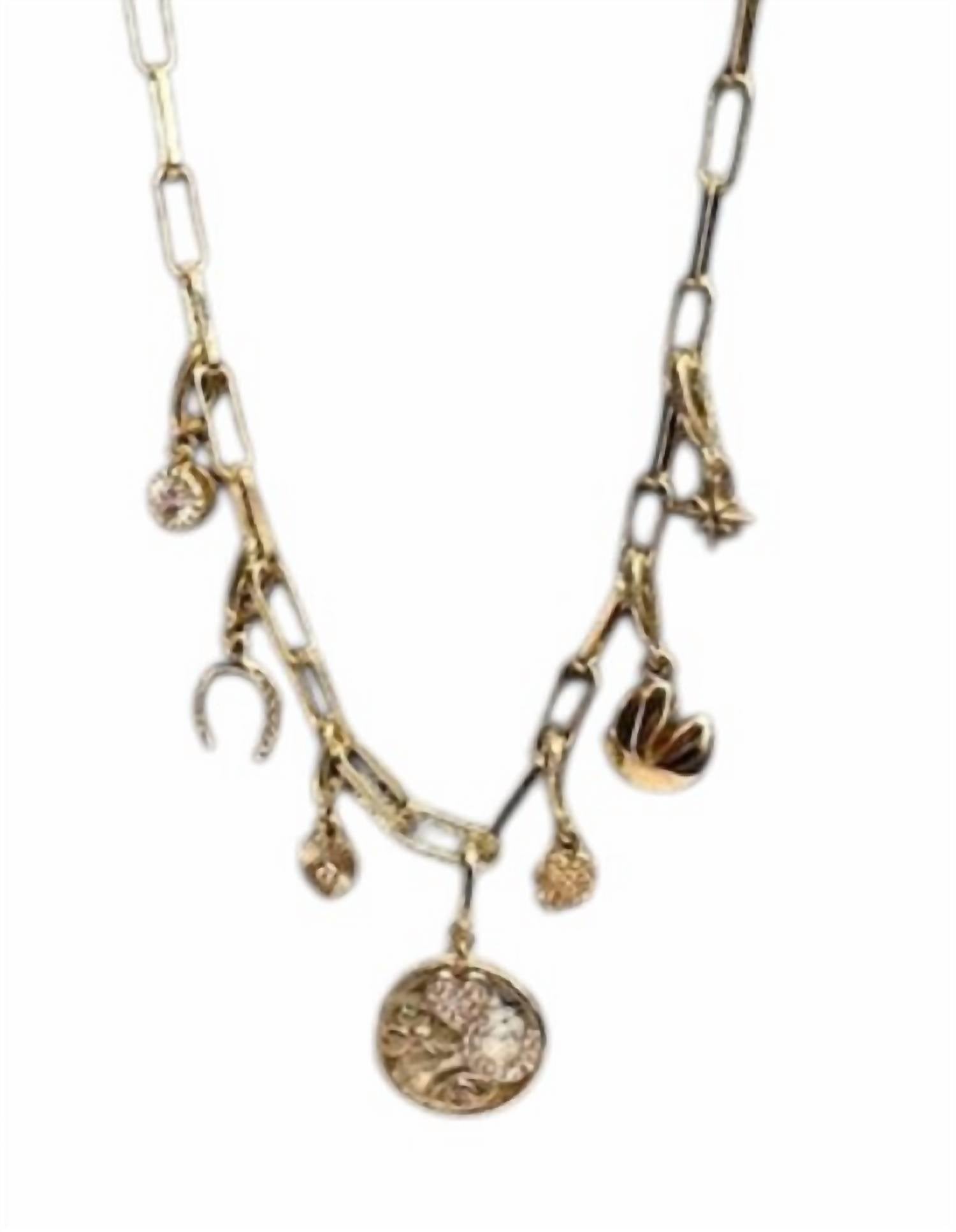 Iishii - Women's Paper Clip Chain Charm Necklace