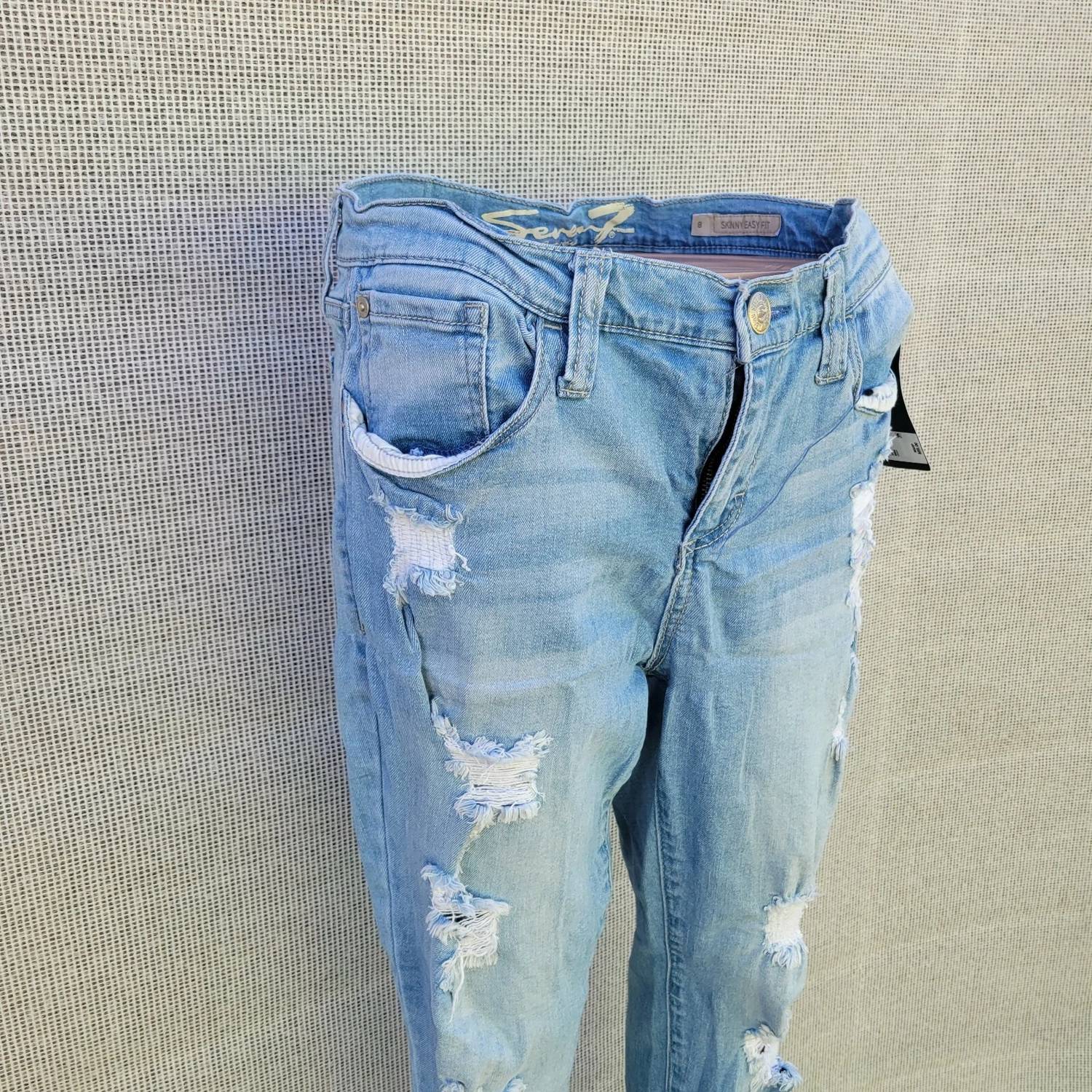 Seven 7 - Women's Skinny Easy Fit Distressed Jeans