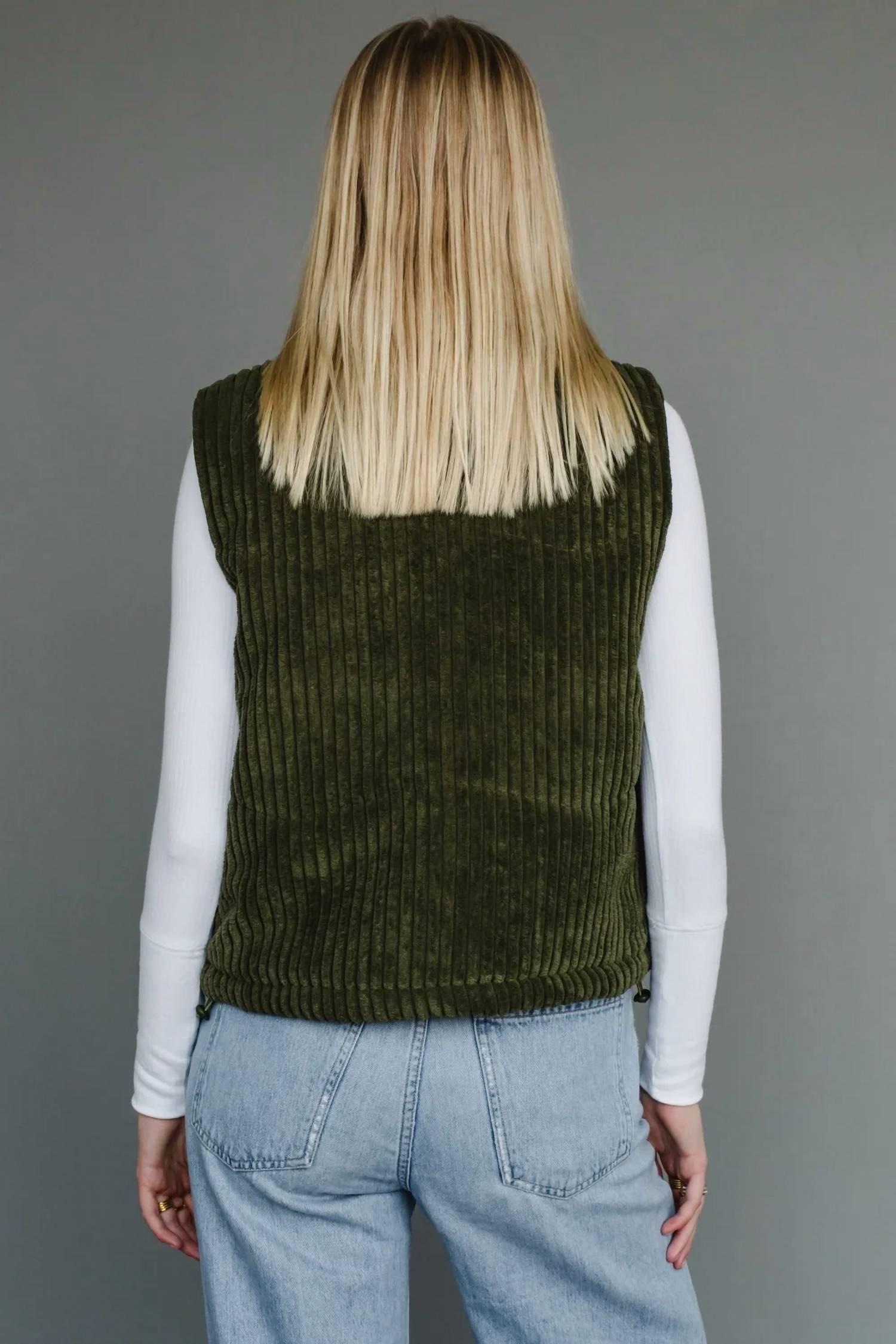 Panache - Zipper Corduroy Vest