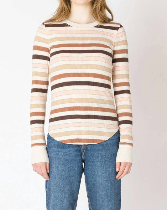 Dex - Striped Ribbed Tee