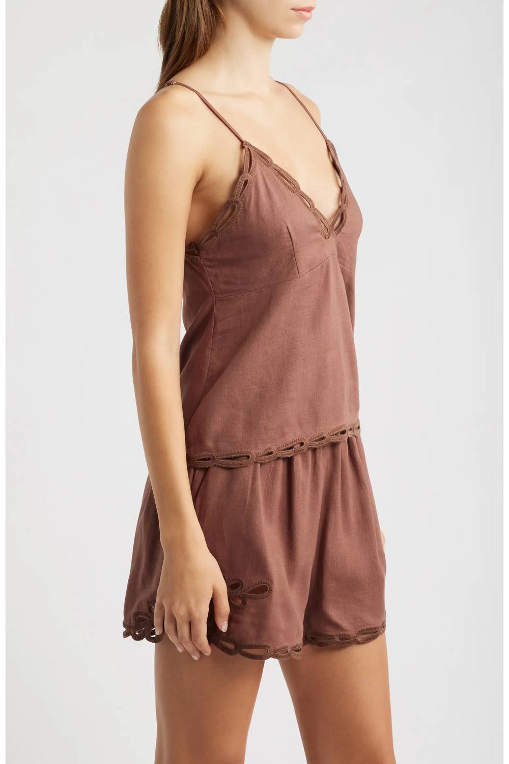 Deluc - Comte Embroidered Trim Camisole