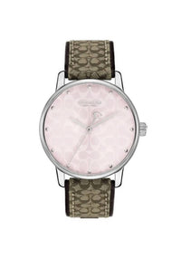 Coach - Women's Patterned Dial Logo Strap Watch