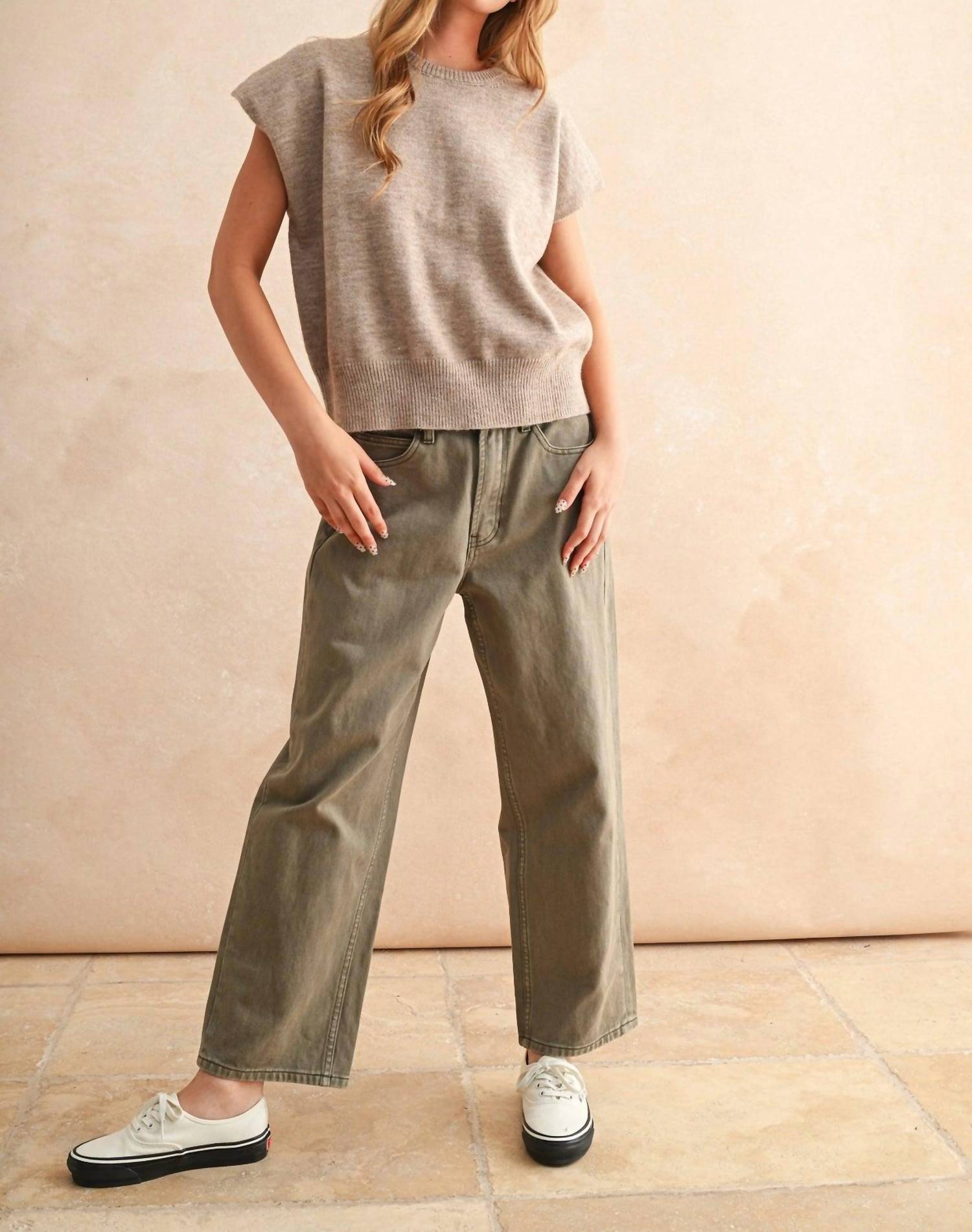 Miou Muse - Victoria Short Sleeve Soft Knit Top