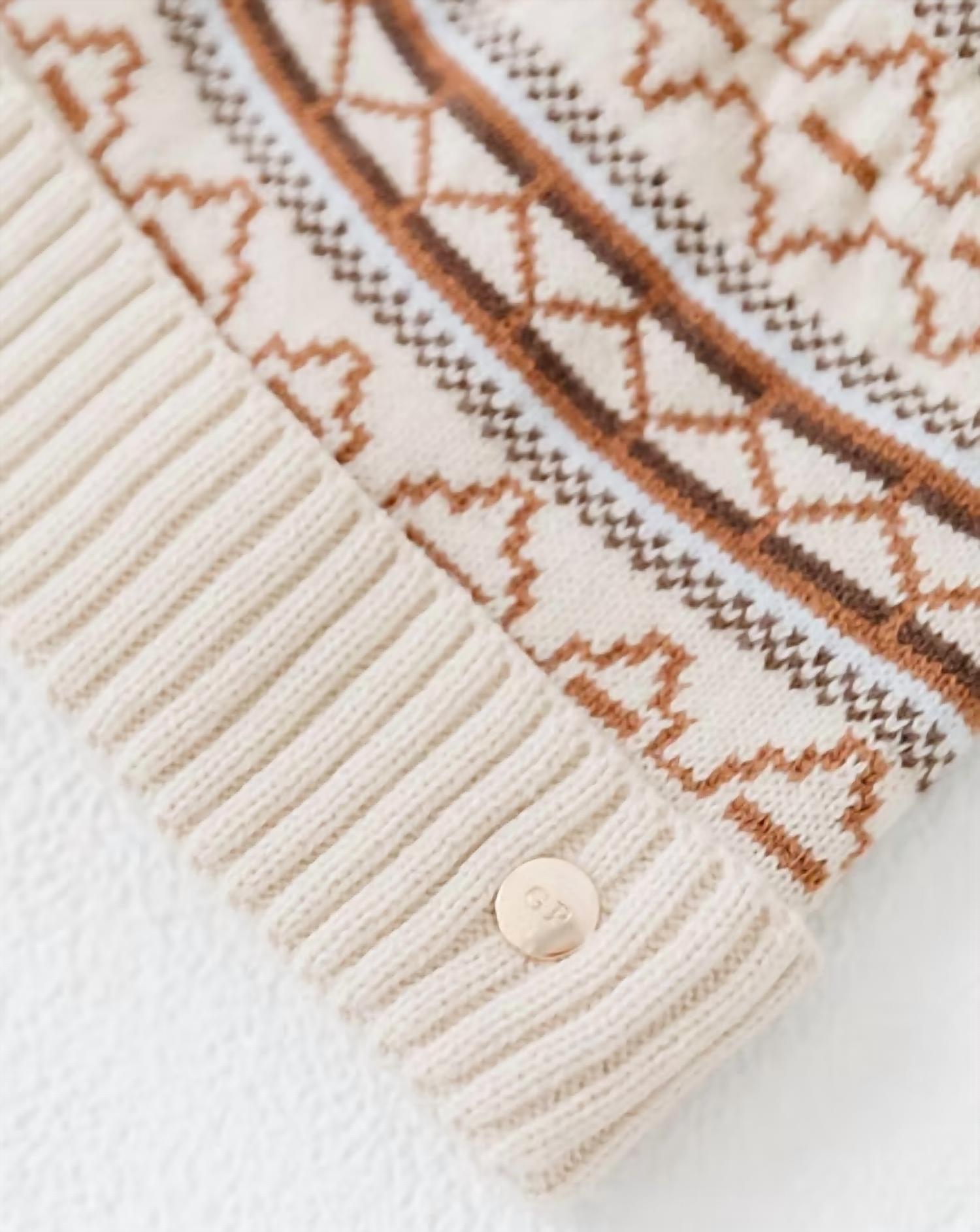 Gigi Pip - Aspen Knit Print Beanie
