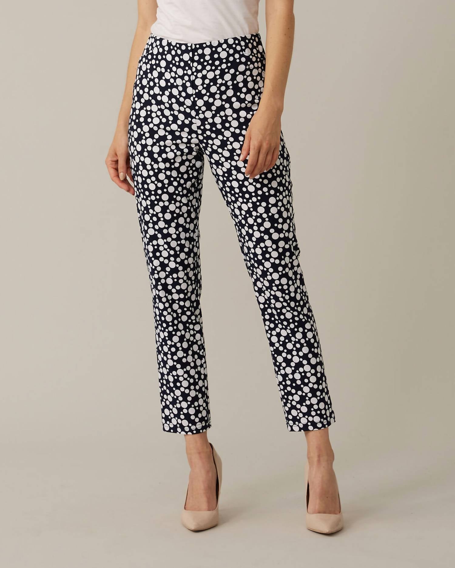 Joseph Ribkoff - High-waisted Dotted Trousers
