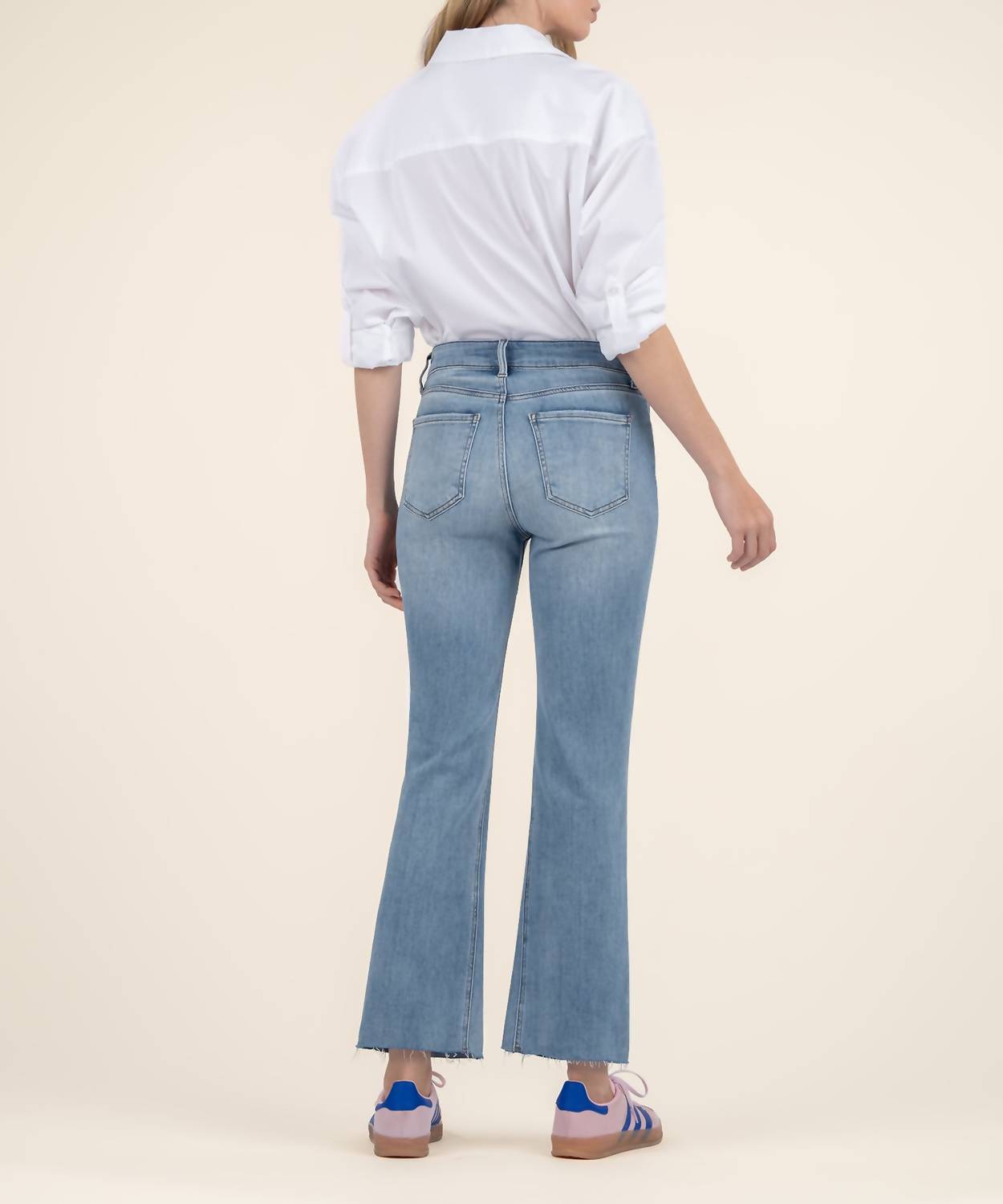 KUT FROM THE KLOTH Kelsey Highrise Fab Ankle Flare Jean in honest - women's jeans - alternate view