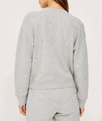 Rails Women's Ramona Sweatshirt in heather grey martnini embroidery - women's top - detail view
