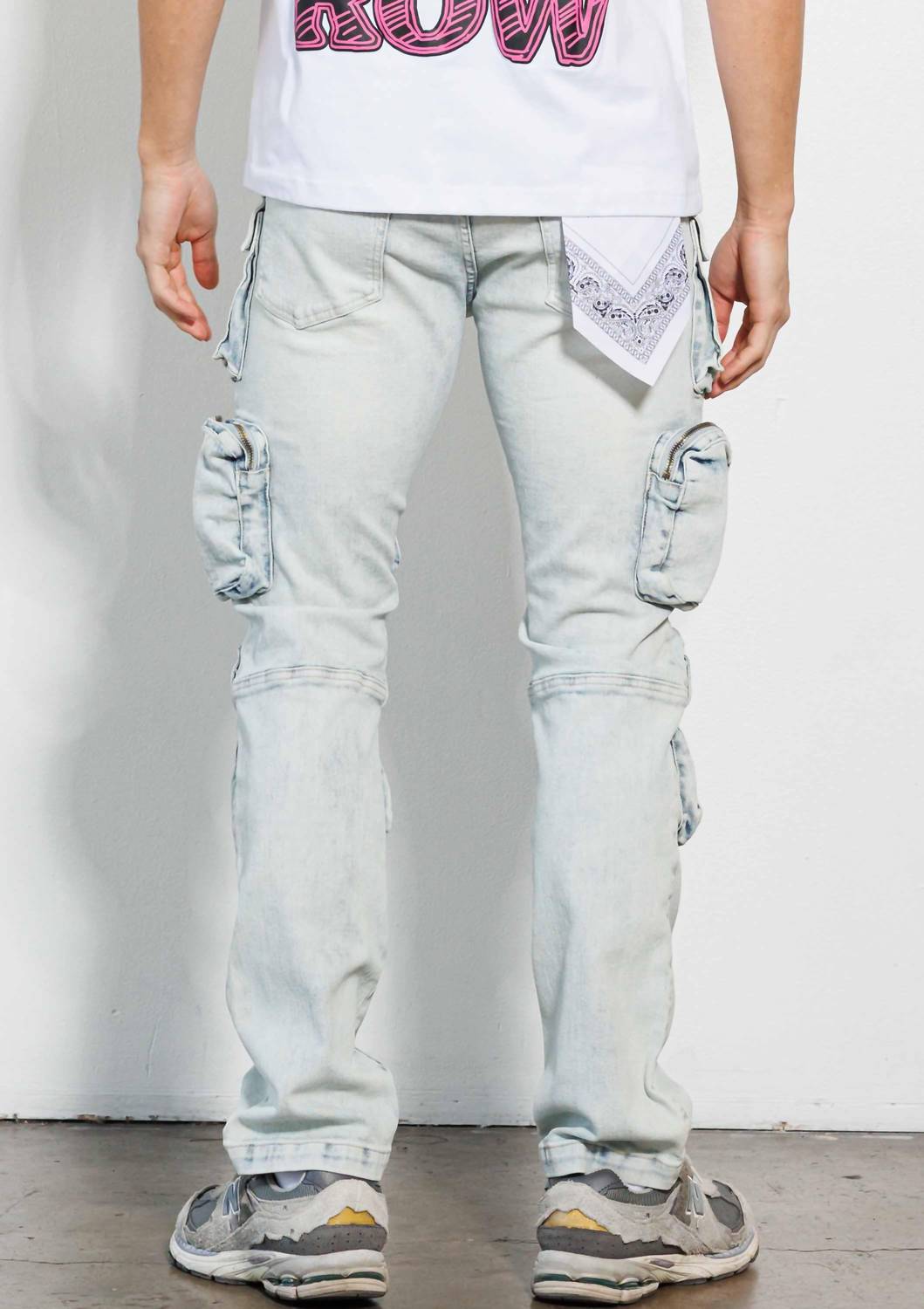 First Row - Cargo Denim Jeans