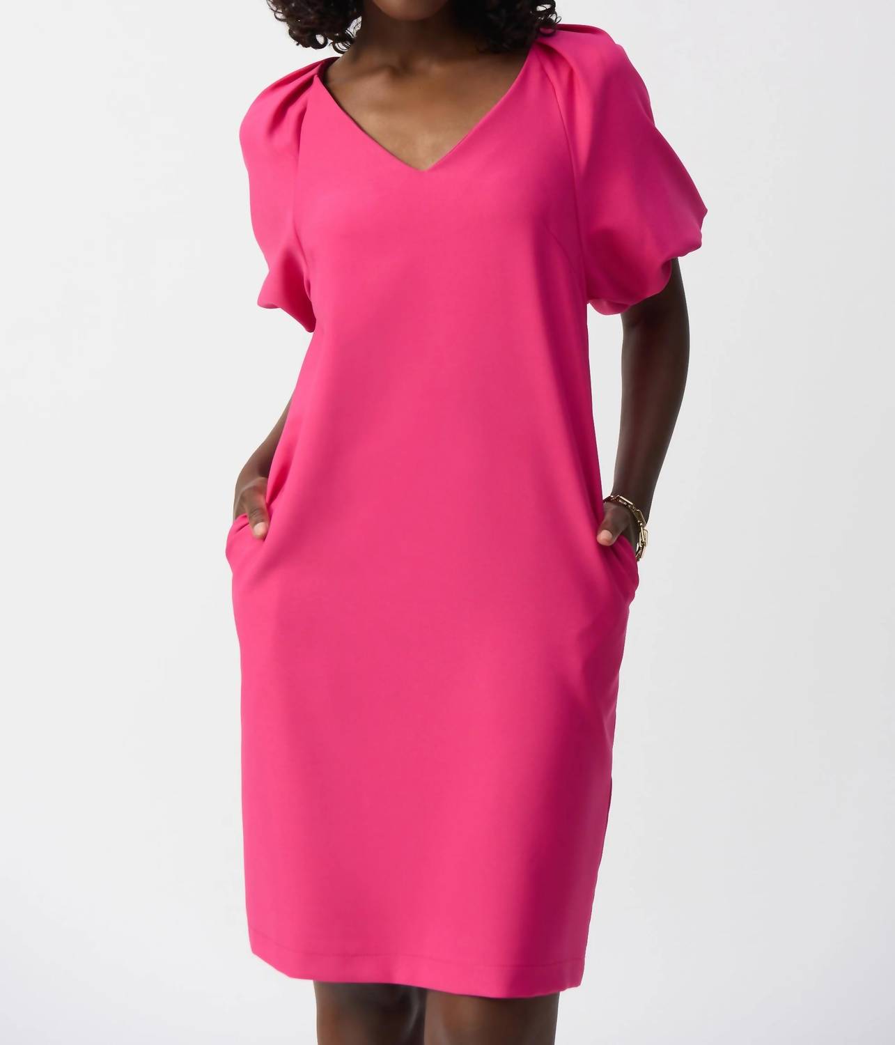 Joseph Ribkoff - Lux Twill Puff Sleeve Mini Dress