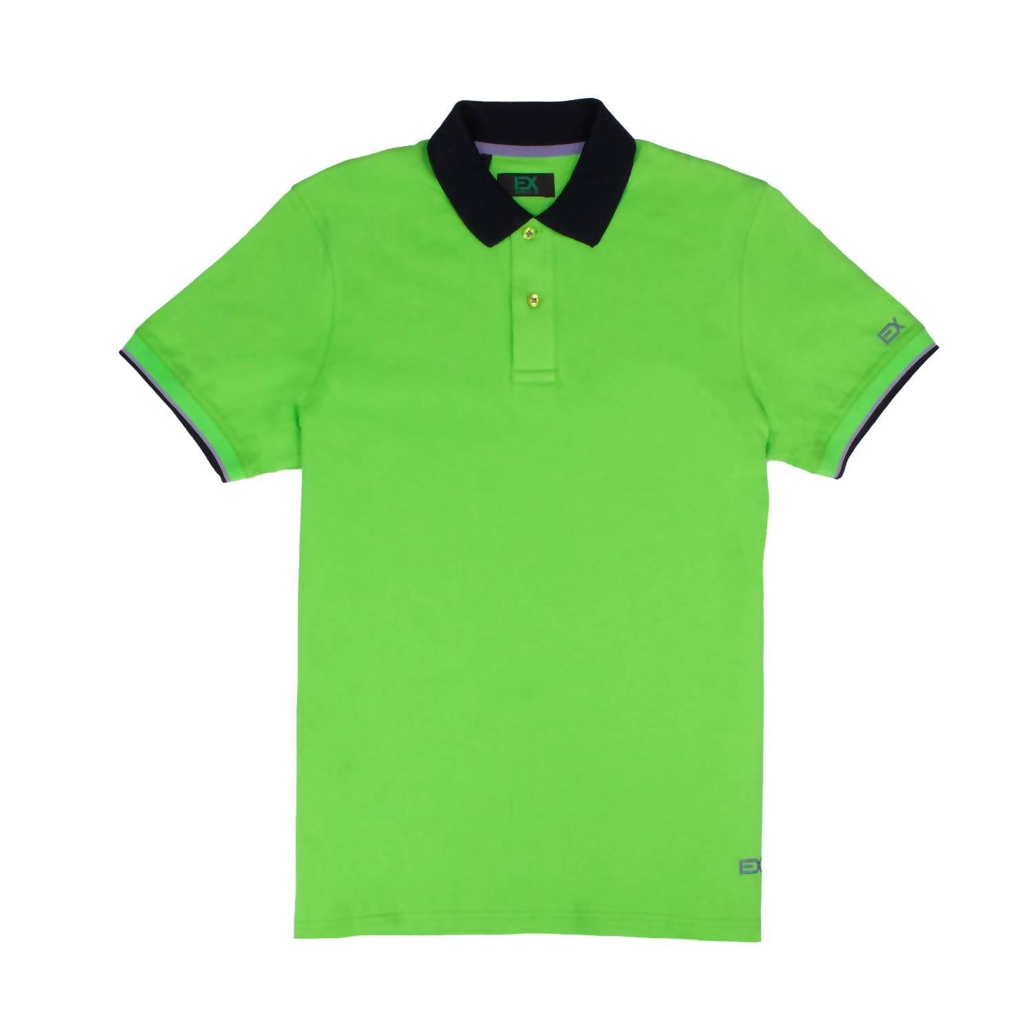 Eight X - Double Sided Black Collar With Multi Colored Stripes Polo
