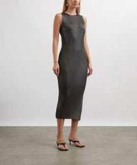 Issey Miyake - Glossed Metal Pleats Dress