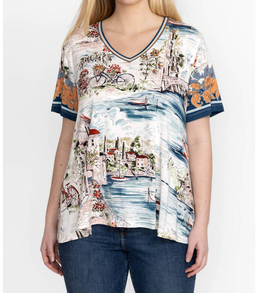 Johnny Was - JANIE FAV SHORT SLEEVE V-NECK SWING TEE