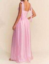 Maniju - A-line Tie Strap Gown