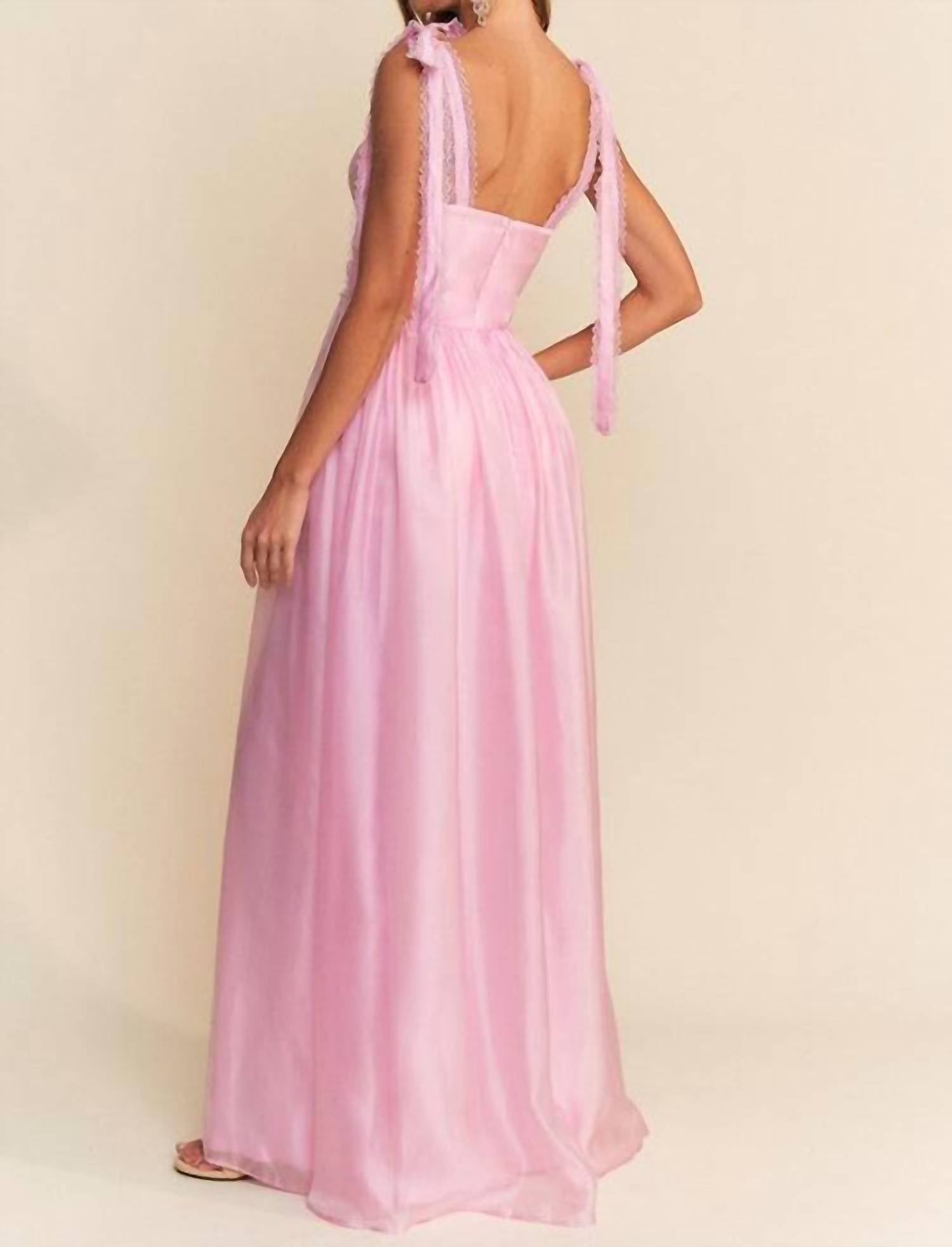 Maniju - A-line Tie Strap Gown