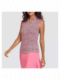 Tail - Ollie Novelty Collar Top Stacked Cubes Sleeveless Polo