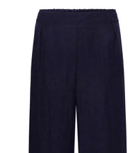 ANEMOS Women's The Keaton Wide Leg Pants in navy - women's pants - detail view