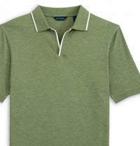 Scott Barber - Men's Pima Silk Johnny Collar Polo