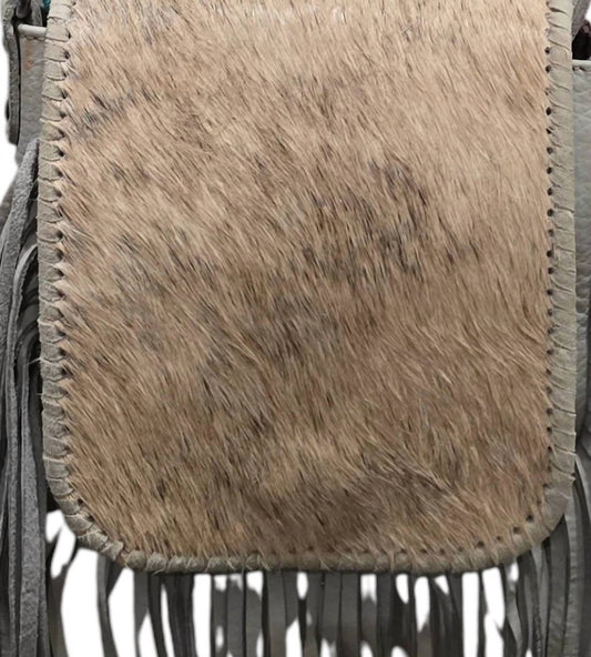 Montana West - Women's Fringe And Cowhide Crossbody Bag