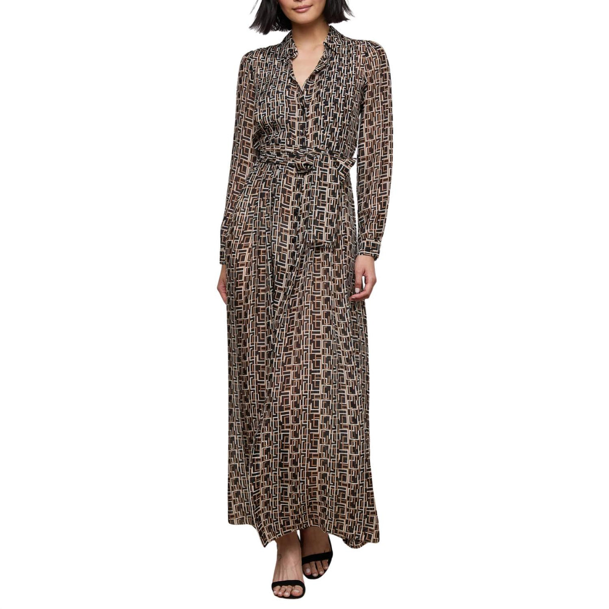 L'Agence - Klaudia Silk Shirt Dress